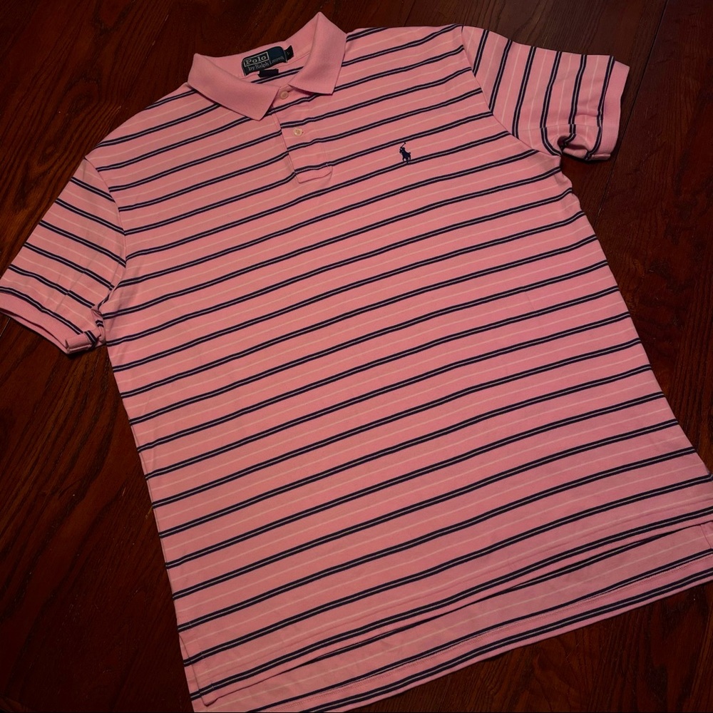 POLO Ralph Lauren Classic Logo Shirt Pink Navy